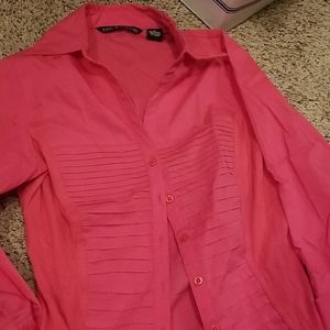 Zac and Rachel fuchsia shirt